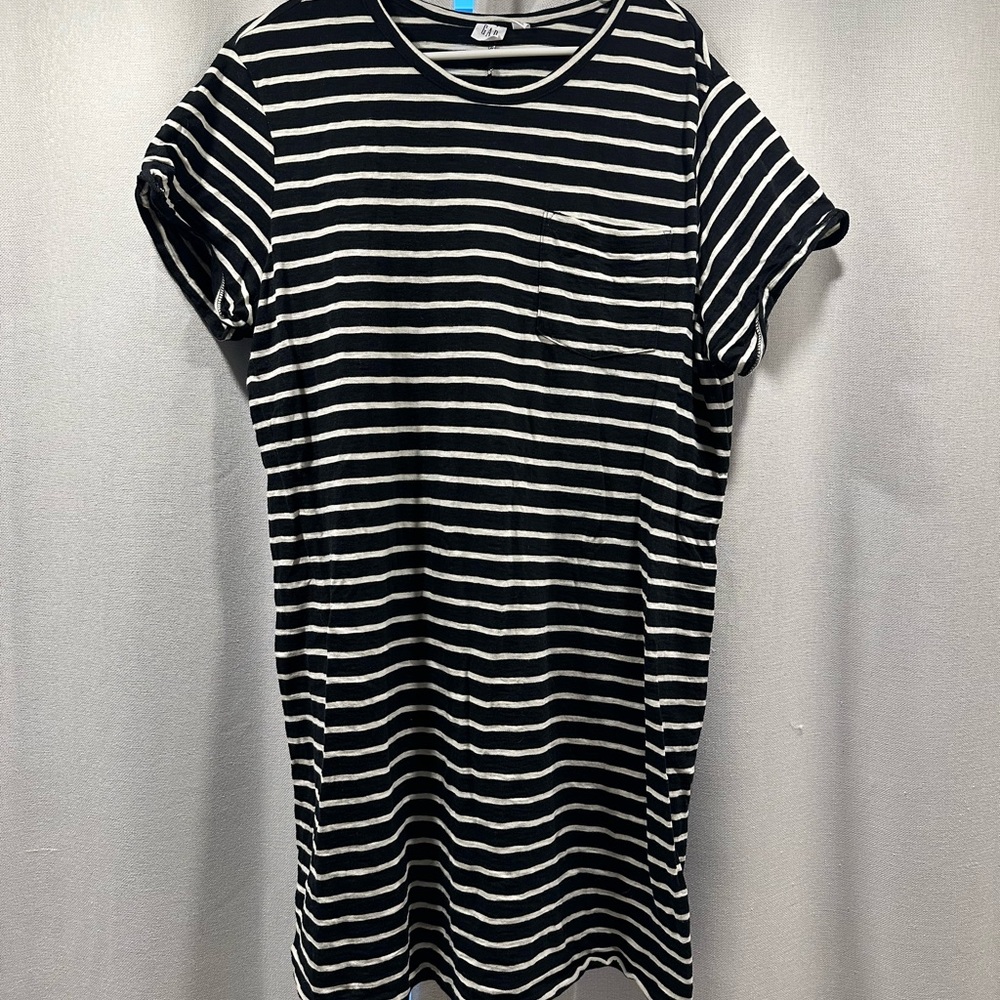 GAP Black and White Striped Mini Dress